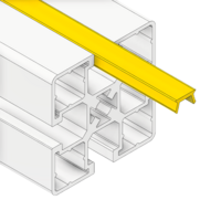 MODULAR SOLUTIONS PVC COVER PROFILE<br>SHALLOW, YELLOW, 2M